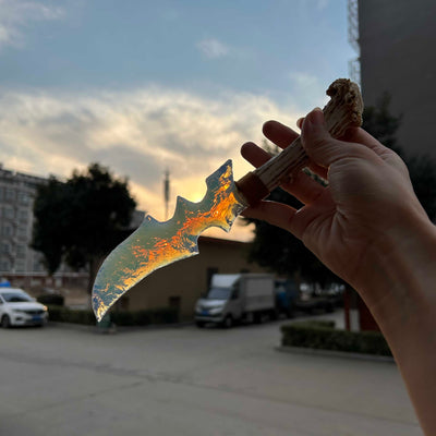 Opal Irregular Hunting Knife with Antler Handle