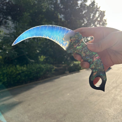 Opal Karambit with Abalone Shell Handle